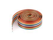 Unique Bargains 1mm Pitch 16pin 16 Wire Colorful Flat IDC Ribbon Cable Cord 20mm Wide 2M 6.5Ft