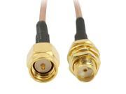 Unique Bargains Gold Tone SMA Male to Female Connector Antenna Adapter Cable