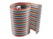 2.54mm Pitch 64 Pin 64 Way F F Connector IDC Flat Rainbow Ribbon Cable 48cm