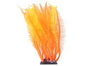 Fish Tank Landscaping Orange Silicone Coral Plant Ornament 5.1 Height