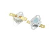 Unique Bargains 2 Pcs 210C Celsius N C 2 Flat Pin Terminal Ceramic Thermostat 10A AC 250V