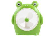 Portable Plastic Cartoon Pig Designed USB Battery Powered Personal Mini Fan for PC Laptop Green White