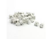 Unique Bargains White 5 Pin Female 3.5mm Audio Stereo Jacks Socket 30 Pcs for Headphone