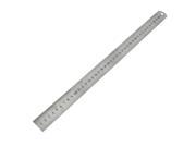 Unique Bargains Stainless Steel Metric 40cm 16 Dual Side Straight Ruler Silver Tone Black