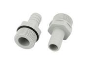 Unique Bargains 2pcs 3 4BSP Pipe Joiner Fitting to 14mm Barbed Hose Straight Connector Adapter