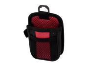 Unique Bargains Net Design Car Storage Pouch Bag Cell Phone Holder Pocket Black Red