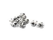 10PCS Stainless Steel 1 2 12mm Wire Ropes Clip Cable Clamp Silver Tone