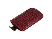 Unique Bargains Black Red Fish Scale Pull Up Pouch Case for Nokia 5800