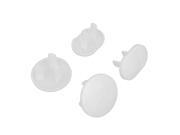 Unique Bargains 4Pcs White Ellipse Plastic Kid Safety Protect Socket Cover for 2 3 Pin Flat Plug