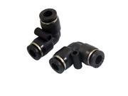 Unique Bargains Air Piping 2 Ways 6mm x 6mm 90 Degree Elbow Coupler Tube Quick Fittings 10pcs