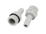 Unique Bargains 2pcs 3 8 BSP Thread Pipe Fitting to 8mm Barbed Hose Straight Joiner Connector