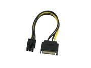 20cm Length SATA 15 Pins Male to ATX 6 Pin Female Power Cable