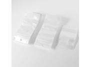 100 Pcs 6cmx10cm White Clear Ziplock Seal Bag Pouch Hanging Hole for Components