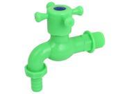Unique Bargains Plastic 20mm 1 2BSP Male Thread Single Lever Water Tap Faucet Green