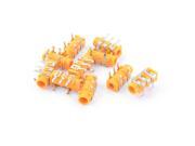 Unique Bargains 10 Pcs Audio Spare Part PCB Mounting 3.5mm 5 Pin Female Socket Connector