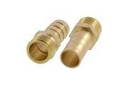 Unique Bargains 2 Pcs 1 4 PT Thread Barb Straight Coupling Brass Couplers for 10mm Tubing