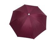 Camping Hiking Beach Stretchy Headband Umbrella Hat Headwear Burgundy