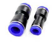 Unique Bargains 2 Pcs Tube Pipe Adapter Straight 12mm to 12mm 10mm to 8mm Quick Fittings