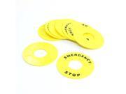 Unique Bargains 10pcs 22mm Cutout Yellow Plastic Round Protective Case for Push Switch Button