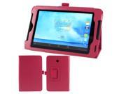 Unique Bargains Red Faux Leather Flip Folio Stand Case Cover for ASUS FonePad 7 ME372CG