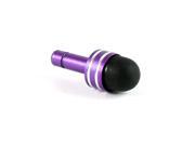 Unique Bargains Purple Black Stripe Pattern 3.5mm Ear Dust Plug Cap Stylus Pen for Mobile Phone