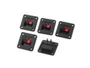 Unique Bargains Dual Position Square Shape Speaker Terminals Board 2 Terminals5 Pcs