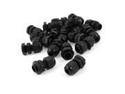 20 x Black Waterproof Connector Cable Gland PG7 3 6.5mm