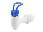 Unique Bargains Water Dispenser Parts Push Type Threaded Plastic Tap Blue White Hyjap