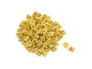 100 Pcs Yellow Car Plastic Rivets Fastener Door Clips