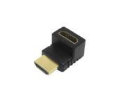 Unique Bargains Black HDMI F M 270 Degree Adapter Plug Connector Replacement Black