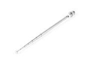 Silver Tone 7 Sections Telescoping Whip Antenna Aerial BNC Female Jack for Radio