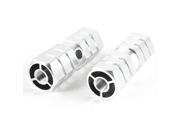 2 x 1 8 PT Female Thread Nonslip Bike Bicycle Front Rear Foot Pegs Silver Tone