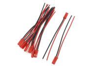 Unique Bargains 10Pcs JST Male Connector 3.9 100mm 22AWG Wire Cable for RC Plane Wiring
