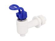 Home Office Blue White Plastic Push Type Tap Faucet for Water Dispenser