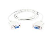 Unique Bargains 135cm Long DB9 9 Pin Female to Female PC Monitor Extension Cable Cord RS232
