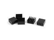 Unique Bargains 5 Pcs Black 8.8mmx8.8mmx5mm Square Shaped Aluminium Heatsinks Cooling Cooler Fin