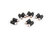 Double Twin 2 RCA Phono Coupler F F Audio Video Connector Adaptor 5PCS