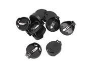 10 Pieces Black Plastic Button Coin Cell Battery Sockets Holder for CR2032