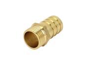 Unique Bargains 1 2BSP Male Thread 16mm Inner Dia Brass Hose Barb Coupler Fitting Connector