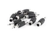 Unique Bargains 10 x 3.5mm Mono Audio Male to RCA Female Jack Adapters Straight Connector