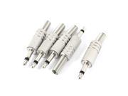 Unique Bargains 5 Pcs 3.5mm Male to F Type Female m f Plug Audio Video Adapter Connector