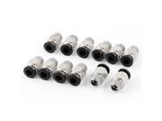 Unique Bargains 12 Pcs 6mm Hole to 1 8 Threaded One Touch Push in Pneumatic Quick Connector