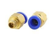 Unique Bargains 1 8 Male Thread to 10mm OD Tube Push In Quick Fittings 2pcs