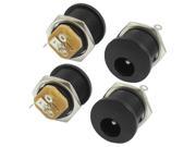 Unique Bargains 4 Pcs PCB Mounted DC022 2.1x5.5mm DC Power Jack Socket Audio Video Connector