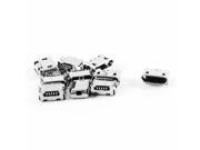 Unique Bargains 10 Pcs Type B Micro USB 5 Pin Female Data Charger Jack Connector Port Socket