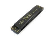 Children Portable Metal Harmonica Mouth Organ w 16 Keys Black