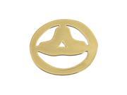 Unique Bargains 2 Pcs Phone Gold Tone Steering Wheel Sticker for Cell Phone