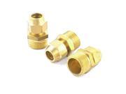 Unique Bargains 3 Pcs 3 8 PT Male Threaded to 8mm Tube Straight Connector Quick Fittings