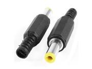 Unique Bargains 2 Pcs 5.5mmx2.5mm DC Power Cable Male Connector Adapter Black Head