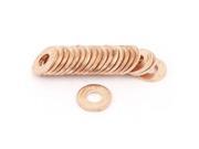 Unique Bargains 20PCS 14mm OD 6mm ID 1.5mm Thick Copper Washer Flat Ring Oil Brake Line Seal